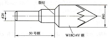 划孔钻淬裂示意图